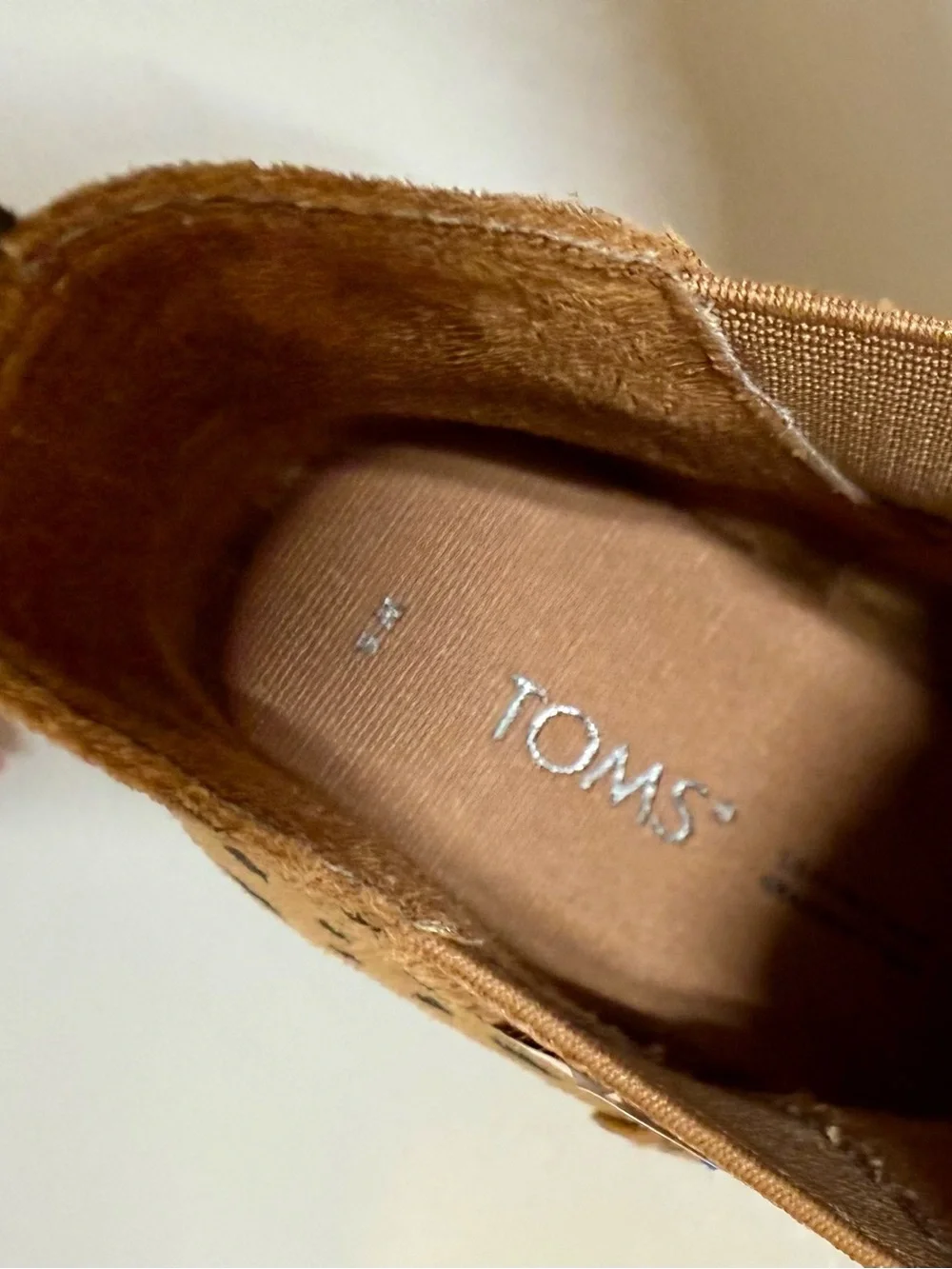 TOMS Leopard-Print Wedge Ankle Boots (Size 6)